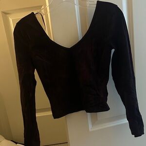 lululemon athletica Deep Black and red Long Sleeve Top